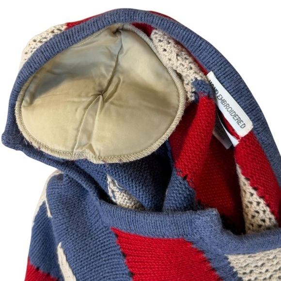 VINTAGE Y2K Americana Crochet American Flag 4th of July Shirt Womens Size Medium - Picture 6 of 6